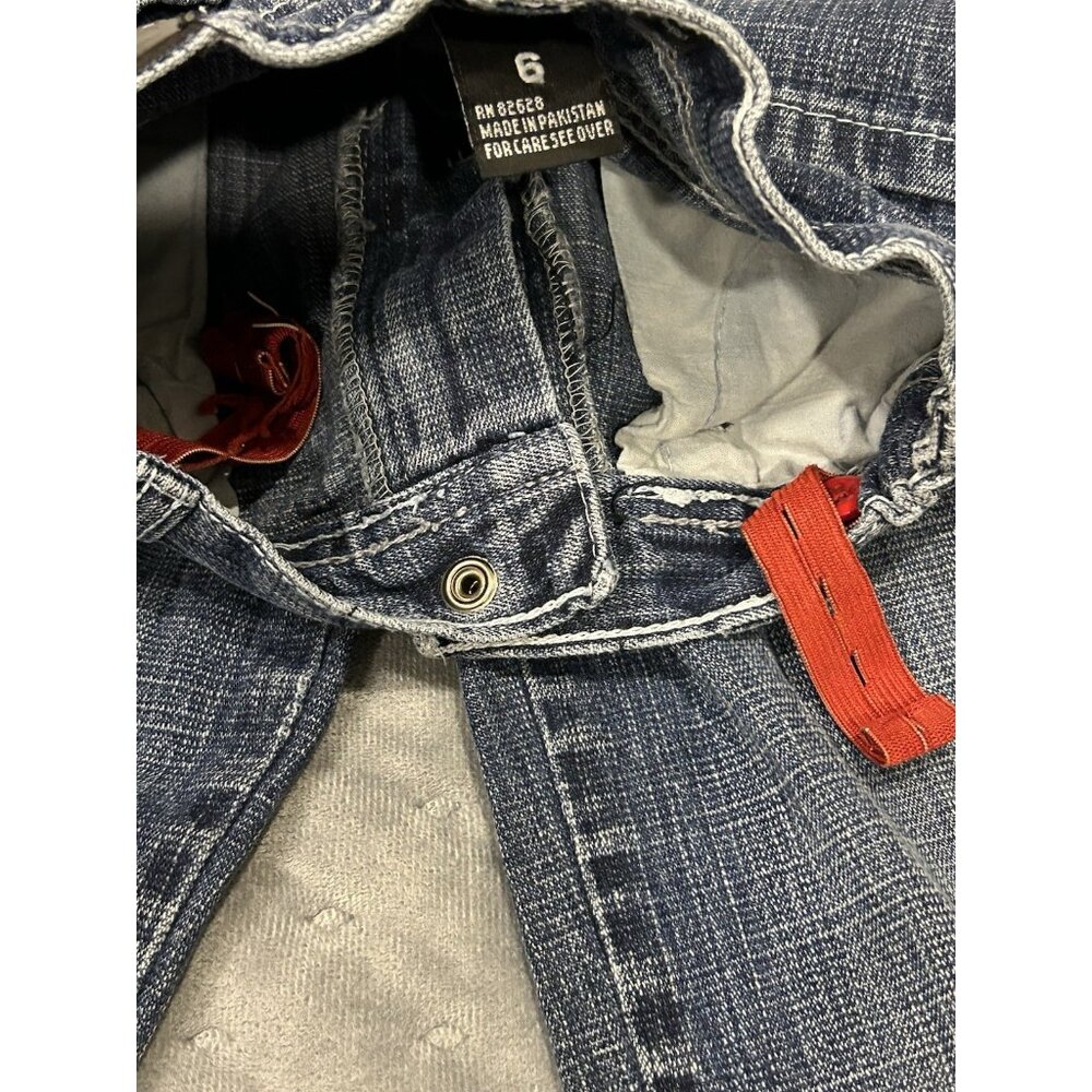 Y2K Boy’s Kid’s Size 6 Jeans Adjustable Waist Preowned Wide Leg - Picture 5 of 11